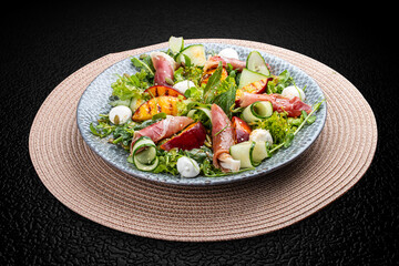 Ham and Nectarine Salad with Herbs and Balsamic Dressing