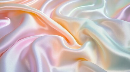 Obraz premium Holographic pastel hues on an elegant silky material