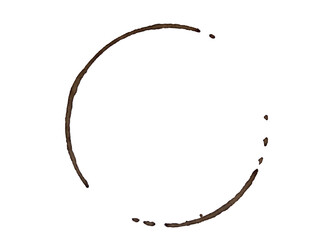 Coffee stain circle transparent png