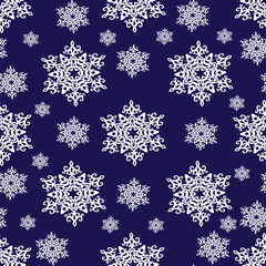seamless snowflakes pattern