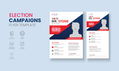 Elections Flyer Template, Political Flyer, Vote Flyer	