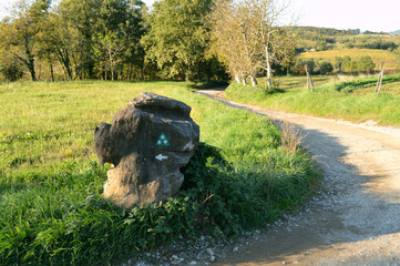 Stone on crossroads 