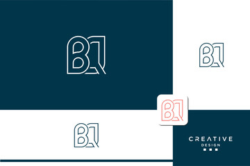 Set of BQ, QB, B, Q, Abstract Logo design