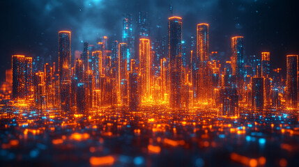 Fototapeta premium future city, background space