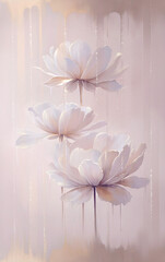 the image of delicate warm flowers in a calm color