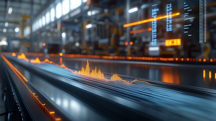 Digital interface showing inventory turnover metrics selective focus on efficiency realistic Multilayer with analytics visuals