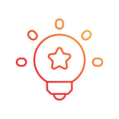 Potential gradient icon with white background vector stock illustration