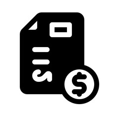 Loan Glyph Icon. Single icon, glyph vector icon