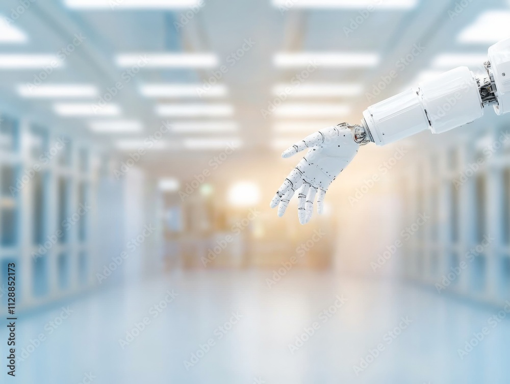 Poster Robotic Arm in Cleanroom Assembling Satellite Components Precision and Innovation in Space Technology