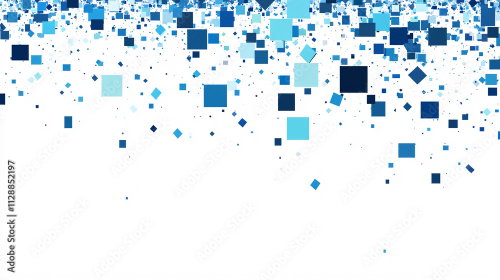 Poster a pixelated horizontal rectangle shape in pale blue, offering a clean and minimalist design.