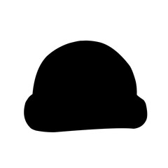 Hand drawn cap hats Silhouette 