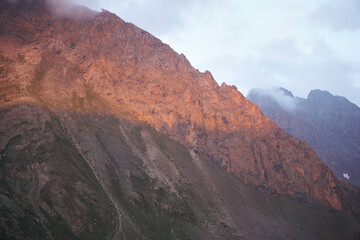 sunset over the mountains