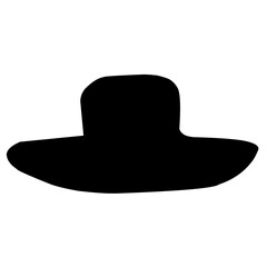 Hand drawn cap hats Silhouette 