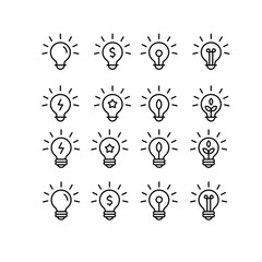 Outline Lamp Icon Vector Design