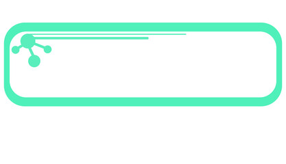 Minimalist Label in green and technology symbol