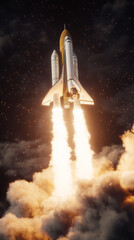 rocket launch, rocket in space