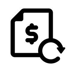 Refinancing Simple Line Icon. Single icon, line vector icon