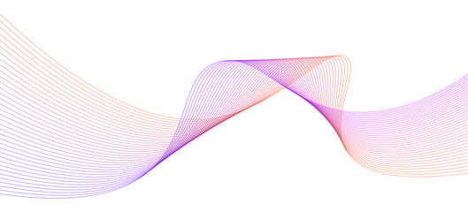 Gradient wave pattern on white
