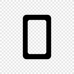 Number zero, numeral simple icon vector. Flat design. Transparent grid