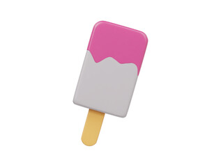 3d ice cream icon isolated