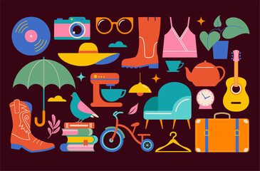 Garage sale and flea market background