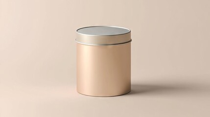 Rose Gold Metal Tin Can Mockup