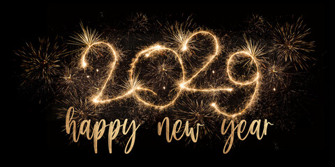 happy new year, new year's eve, silvester, new year, celebration greeting card, new year card -...