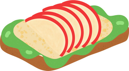 사과브리치즈샌드위치