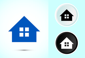 Home icon design illustration, main page icon for mobile and web
