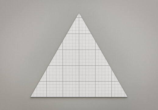 Triangle Page Brochure Flyer Cover Mockup