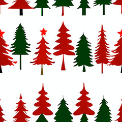 Obraz premium christmas trees collection