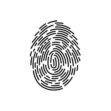 recommend clip art: Fingerprint Identity Icon: A simple yet powerful line art illustration of a fingerprint, symbolizing unique identity, security, and authentication. Perfect for security, privacy.