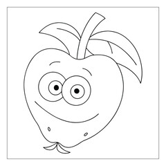 Adorable Fruit Line Drawing for Kids Creative Activities
