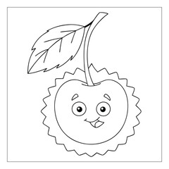 Adorable Fruit Line Drawing for Kids Creative Activities