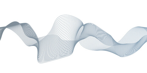 Multicolor gradient wave lines vector background, twisted curve lines and blend effect, frequency sound wave lines, 3d contour line patterned background illustration.	