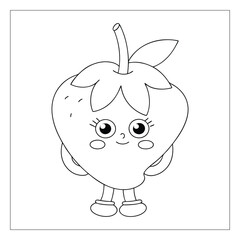 Adorable Fruit Line Drawing for Kids Creative Activities