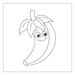 Adorable Fruit Line Drawing for Kids Creative Activities