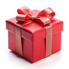 red gift box with ribbon