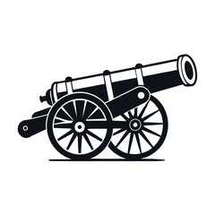 Fototapeta premium Bold Cannon Vector Design for Historical Logos and Themes.