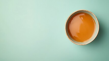 French creme caramel with copy space
