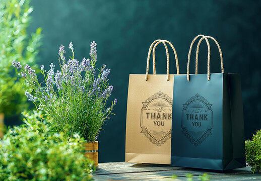 Shopping Bags Mockup Template