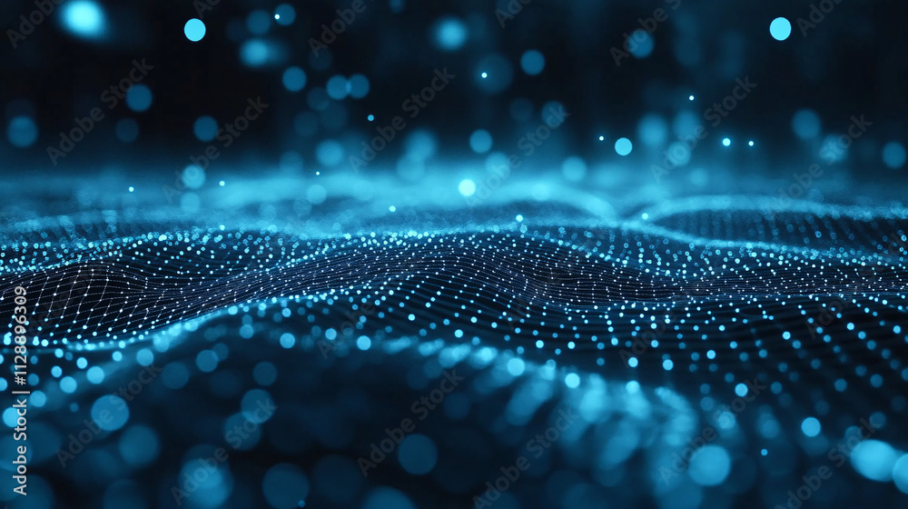 Aufkleber A modern UI background featuring hues of cyan and blue, with smooth gradients and sleek lines, creating a clean and futuristic design ideal for digital interfaces.

