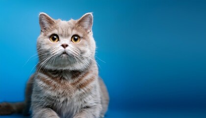 Obraz premium A fluffy cat with striking yellow eyes.