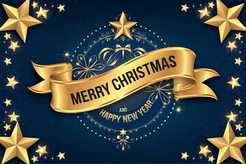 Merry Christmas and happy New Year background
