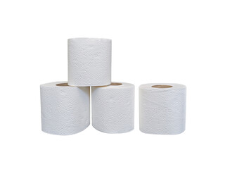 Tissue paper or toilet paper in roll, transparent background
