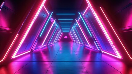 Abstract futuristic techno vibes in neon