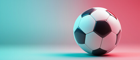 Naklejka premium Soccer Ball in Neon Light.