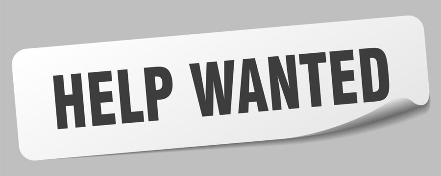 HELP WANTED STICKER