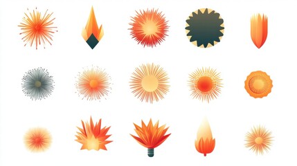 Obraz premium Abstract Sunburst Collection