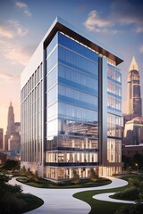 Obraz premium Modern office building in the city